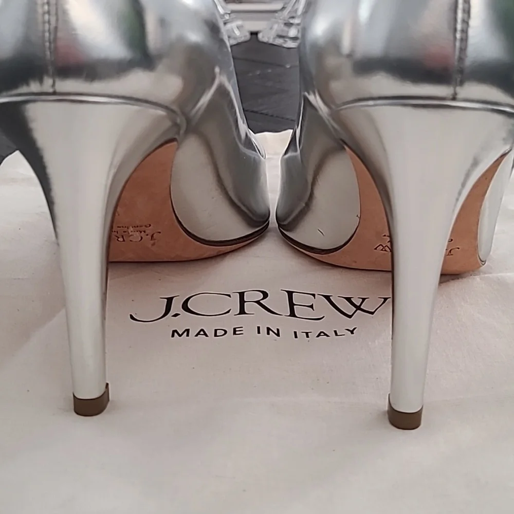 NWOT Vintage J. Crew Everly Mirror Metallic Pumps